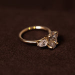 Lisa pavé diamantring round cut 14 karat guld håndlavet — EMMI&CO.