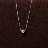 Heart cut diamond necklace 0,3 carat